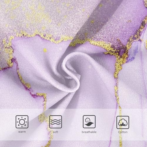 Cotton Girls Underwear Toddler Soft Lavender White Marble Texture Panties for Girl Fancy Kids Undies Briefs 2t3