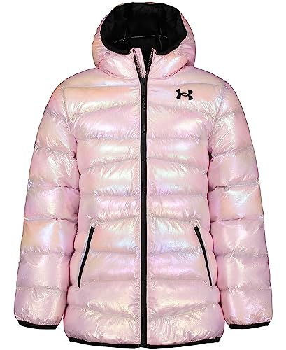Under Armour girls Quilted Puffer Jacket, Front Pockets & Hooded Back, Mid-weight & Water Repellent