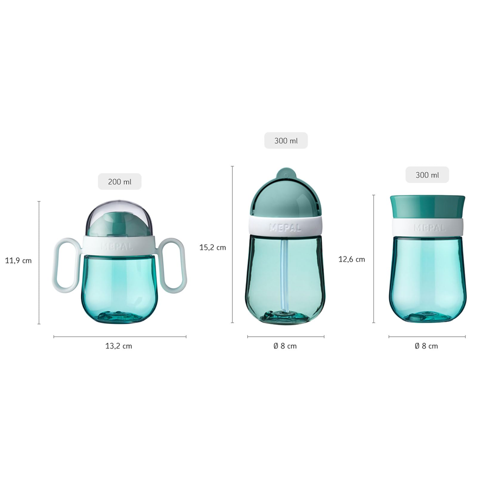 Mepal Mio Anti-Drip Drinking Cup - 200ml Leak-Proof Toddler Cup With Handles Sunshine & Rainbow