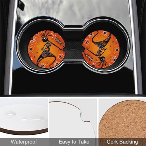 4PCS Posavasos para Auto 2.56 Pulgadas Madera miniatura 5