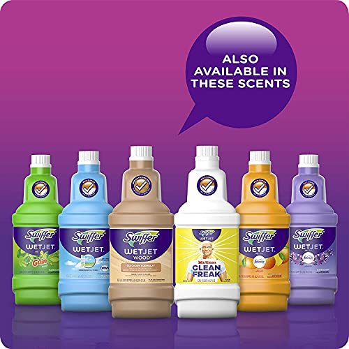 Image of Swiffer Wetjet Hardwood Floor Mopping and Cleaning Solution Refills, All Purpose Cleaning Product, Open Window Fresh Scent, 1.25 Liter, 2 Pack (Packaging may vary)