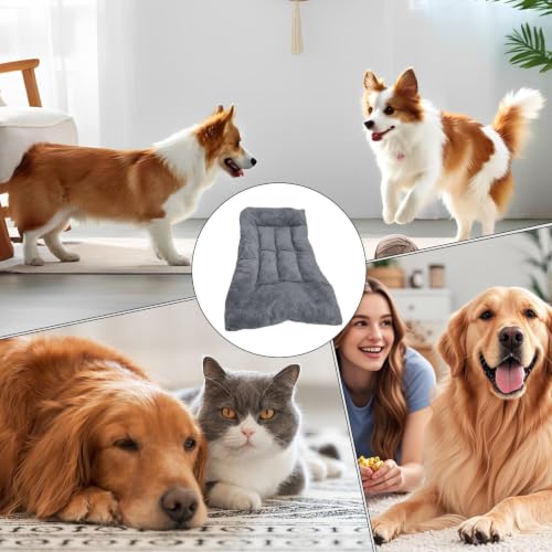 Cama para gatos y perros pequeños cojín rectangular extra suave de felpa para casa 5