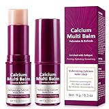 KITNOBLIS Calcium Multi Solid Balm Stick, Collagen Hydrating Face Care, Moisturizing & Skin Smoothing Skincare, Portable On-the-Go Solid Balm (2 PCS)