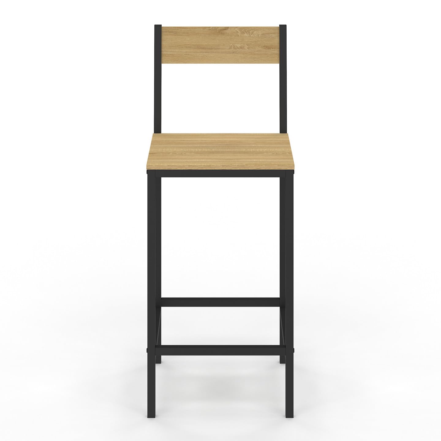 IDMarket - Lot de 4 tabourets de Bar Detroit avec Dossier Chaise de Cuisine Design Industriel