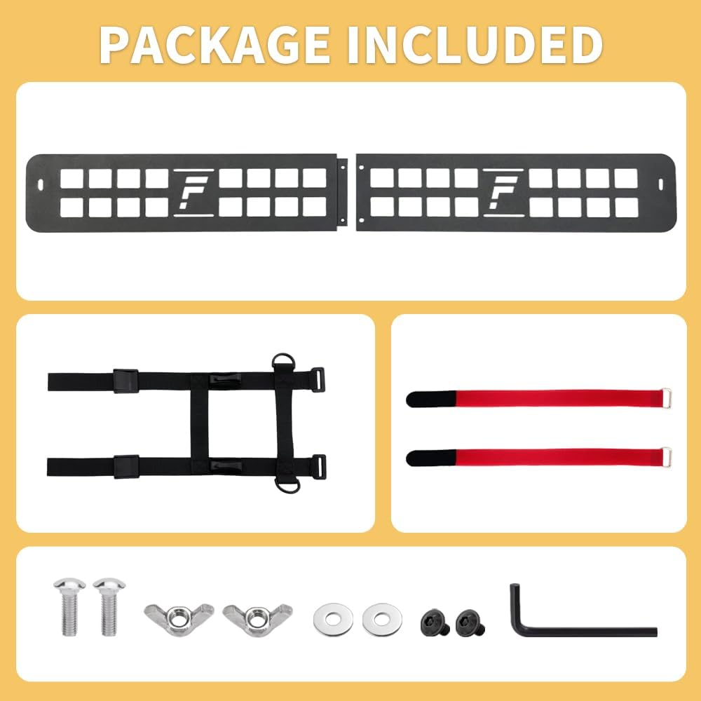 MAXDOM Under Seat Storage Fits for (2015-2025) F150 (2017-2025) F250 F350 F450 Pickup (Black, Steel Panel)