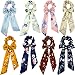 Produktbild 8 Stücke Schal Haar Gummis Chiffon Haar Gummis mit Gedrucktem Muster Haar Schal Pferdeschwanz Halter Haar Gummis Halter Zubehör für Frauen Mädchen