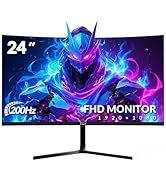 Amazon.com: ZZA 24 Inch 200hz/180hz Curved Gaming Monitor, FHD