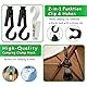 DAIRYCOF 8 Stück wäscheklammern Camping-Schwarz Zeltclips Lichthaken Stiefelklammer Campingzelt Haken Outdoor Handtücher Clips Klammerhaken für Campinglampe