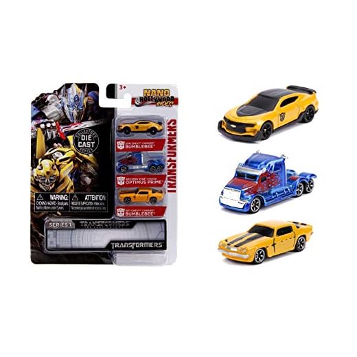 Jada Toys - Transformers 3 Mini Modelos Coche Bumblebee, Chevy, Optimus Prime