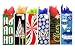 Wine Bottle Holiday Gift Bags with Tissue Paper (6 Bottle Bags + Tissue, Holiday Cheer)