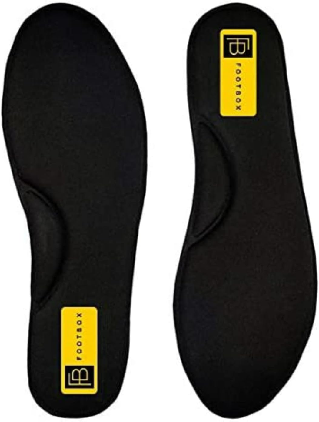 FOOTBOX Micro Memory Foam Shoes Insole for Womens Comfortable, Cushioned, Durable, Washable, Not for Flat Feet - Pack of 1 Pair (Size: 6 US, Black)