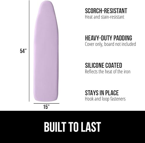 Miniatura 2 de Gorilla Grip - Funda reflectante de silicona para tabla de planchar (15 x 54, se adapta a tablas grandes y estándar, almohadillas resistentes a las