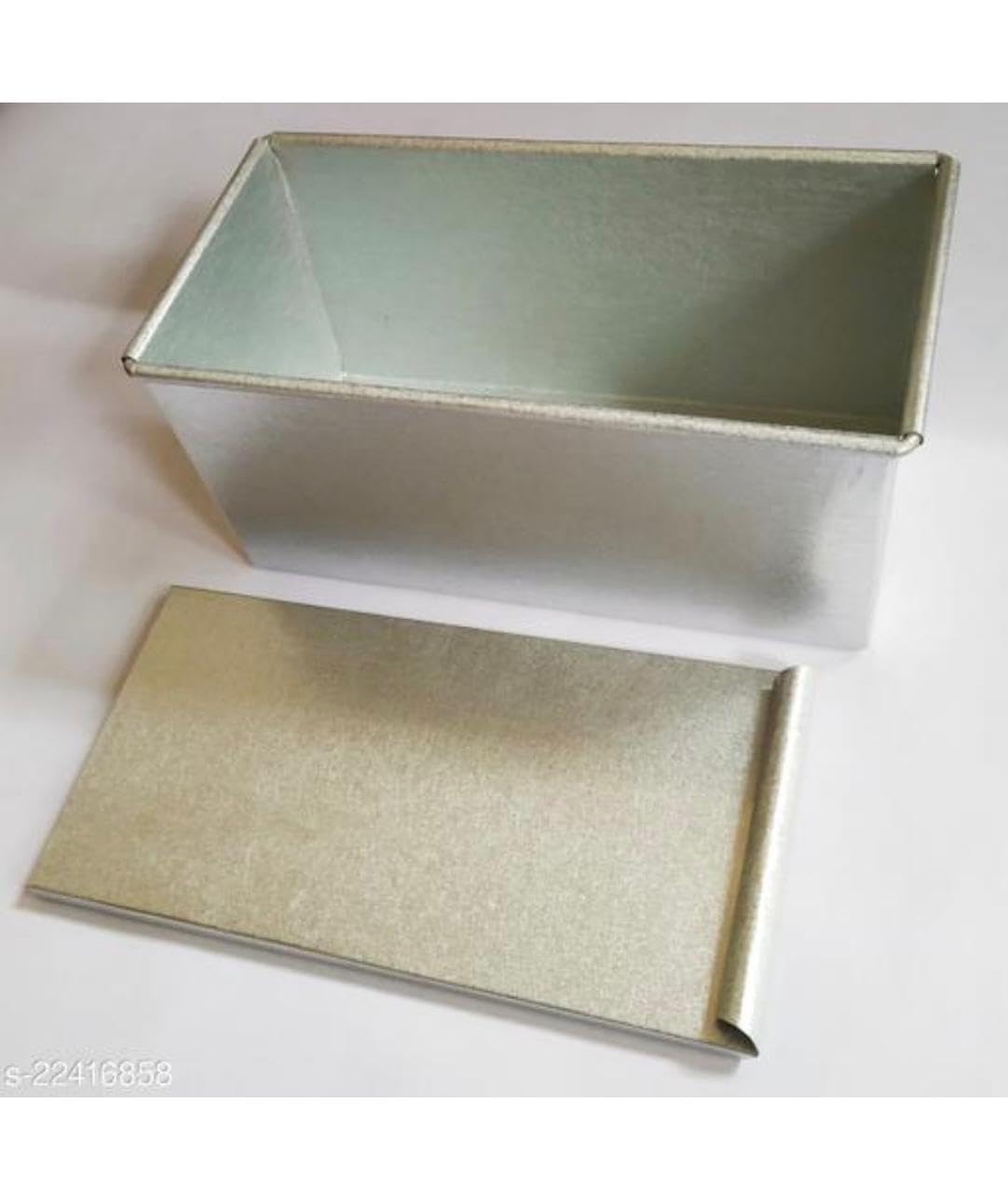 Bread Loaf Tin with Lid, Rectangular Baking Mould 8 Inch x 4inch x 4 inch | Sliding Lid, Even Heat Distribution, Reusable Metal Pan, Sandwich Bread Mould, Oven Safe-image-49