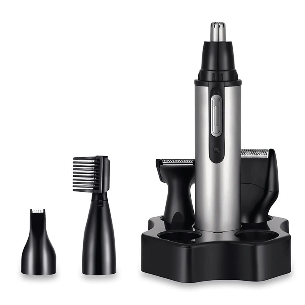 Eyebrow Facial Hair Trimmer for Men Women 5-in-1 Multifunctional Nose Hair Trimmer Battery-Operated Trimmer withWaterproof Dual Edge Blades