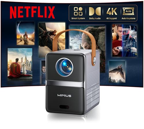 [Netflix-Licensed & Portable]Smart Mini Projector with WiFi and B...