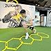 ZUKAM Hex Agility Rings for Speed Training & Agility Footwork Training Speed Hurdles Ladder(12 Ring)