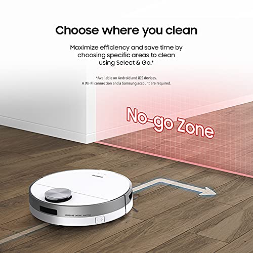 SAMSUNG Jet Bot+ Robot Vacuum Cleaner w/ Clean Station, Automatic Emptying, Precision Cleaning, 5-Layer Filter, Intelligent Power Control for Hardwood Floors, Carpets, Area Rugs, VR30T85513W/AA, White by Samsung - Image 6