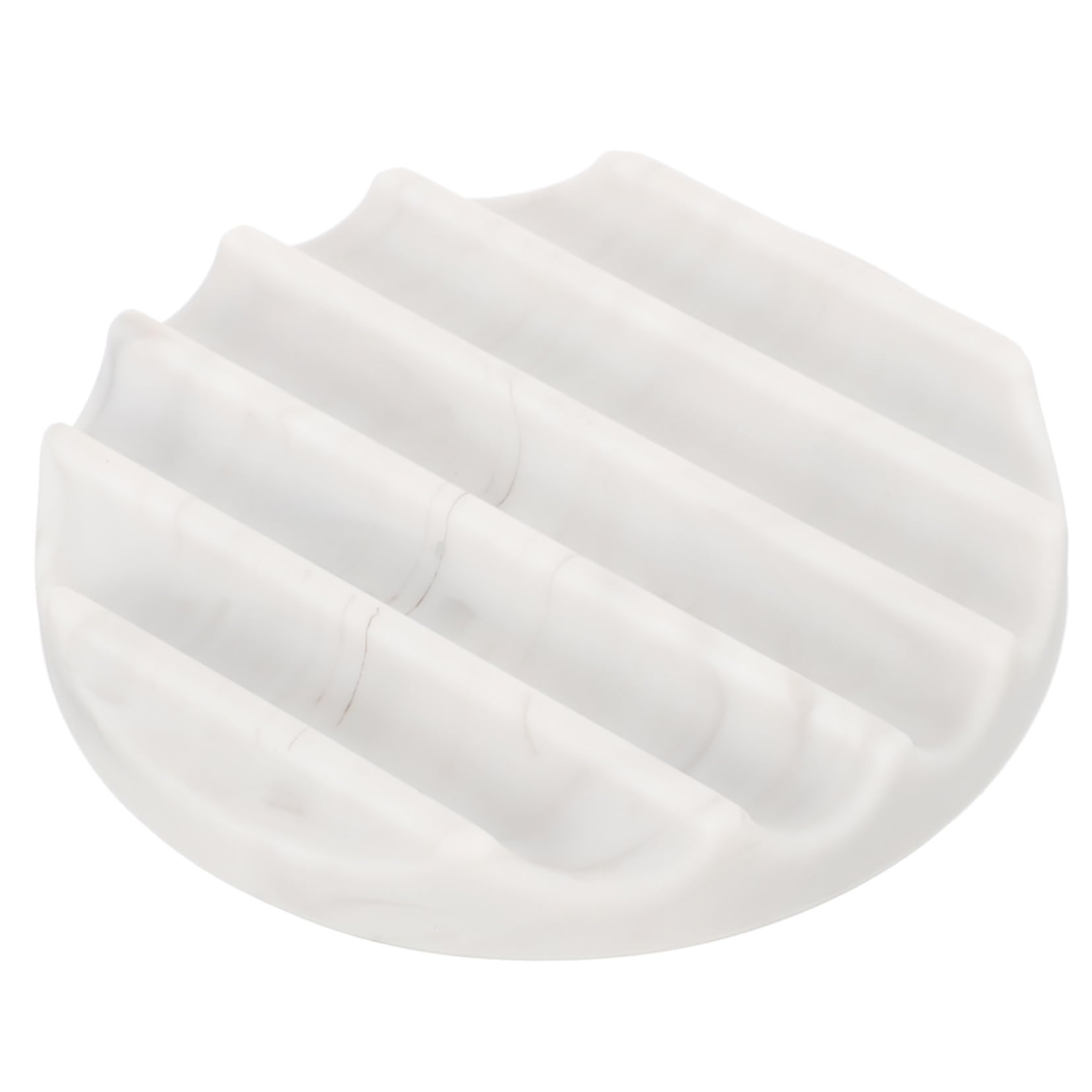 Ciieeo Porta Sapone Rotondo Autosvuotante Con Motivo A Trama Di Marmo 5 Pezzi Per Bagno E Cucina
