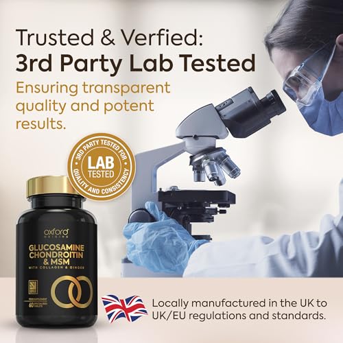 Advanced Glucosamine and Chondroitin High Strength Tablets with MSM | Made in The UK | Glucosamine Sulphate with Chondriotin, MSM Powder, Collagen, Citrus Bioflavonoid and Ginger Root | 60 Tablets - Image 7