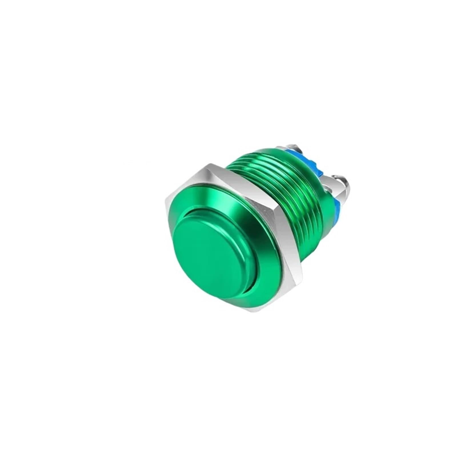 5/20 SZTUK Okrągły Kształt 16 Mm IP67 Metalowy Przełącznik Wciskany Wodoodporny Chwilowy Samoreset Chwilowy Wyłącznik‌ Przycisk Uruchamiania‌(Green,20PCS)