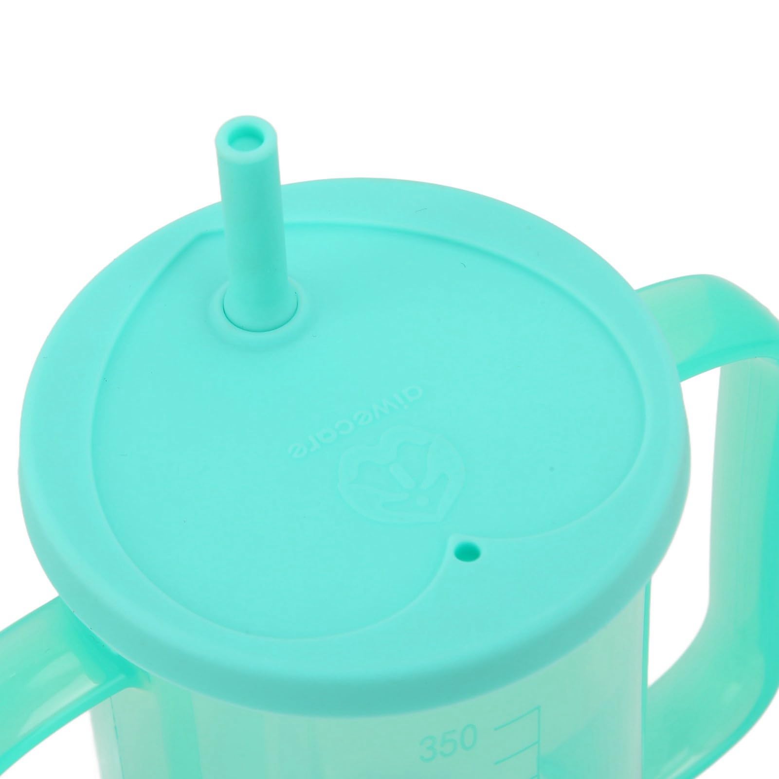 Socobeta Gobelet à Bec Adulte 350ML avec Paille, avec Deux Poignées pour Patients Handicapés ou Personnes âgées, Gobelet D'aide à L'alimentation et à la Boisson de Convalescence