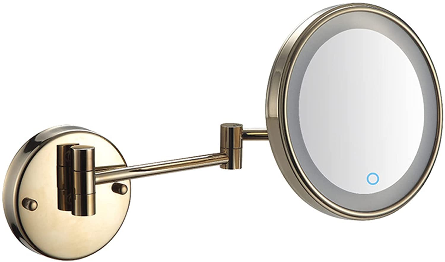 Miroir de rasage mural LED pour une salle de bain moderne doree