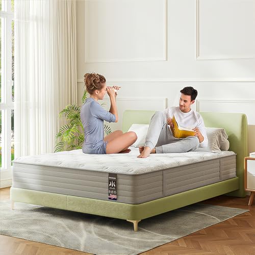 Image of King Mattress 12 Inch, Hybrid King Size Mattresses in a box with Gel Memory Foam and Individually Pocket Innerspring, Medium Firm, Upgraded Support& Pressure Relief, Motion lsolation, CertiPUR-US