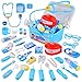 TR Turn Raise Juguetes de Médicos,38 Piezas Enfermera Médico Kit Parque Infantil para Niños,Juguetes Cumpleaños Regalos para 3 4 5 6 7 Niñas Ninos(Azul)