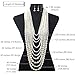 Fashion 21 Women's Ten Multi-Strand Faux Pearl Statement Necklace and Earrings Set in Cream Color
