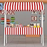 banco gelati giocattolo [Carrello alimentare mobile]: questo supporto per concessioni è perfetto per mercati agricoli, fiere, chioschi di centri commerciali, negozi al dettaglio, festival e feste. Ideale per servire snack, regali, artigianato o fiori, fornisce una soluzione versatile per le aziende mobili. Migliora le tue vendite con questa configurazione pratica ed elegante che soddisfa diverse esigenze e attira i clienti.