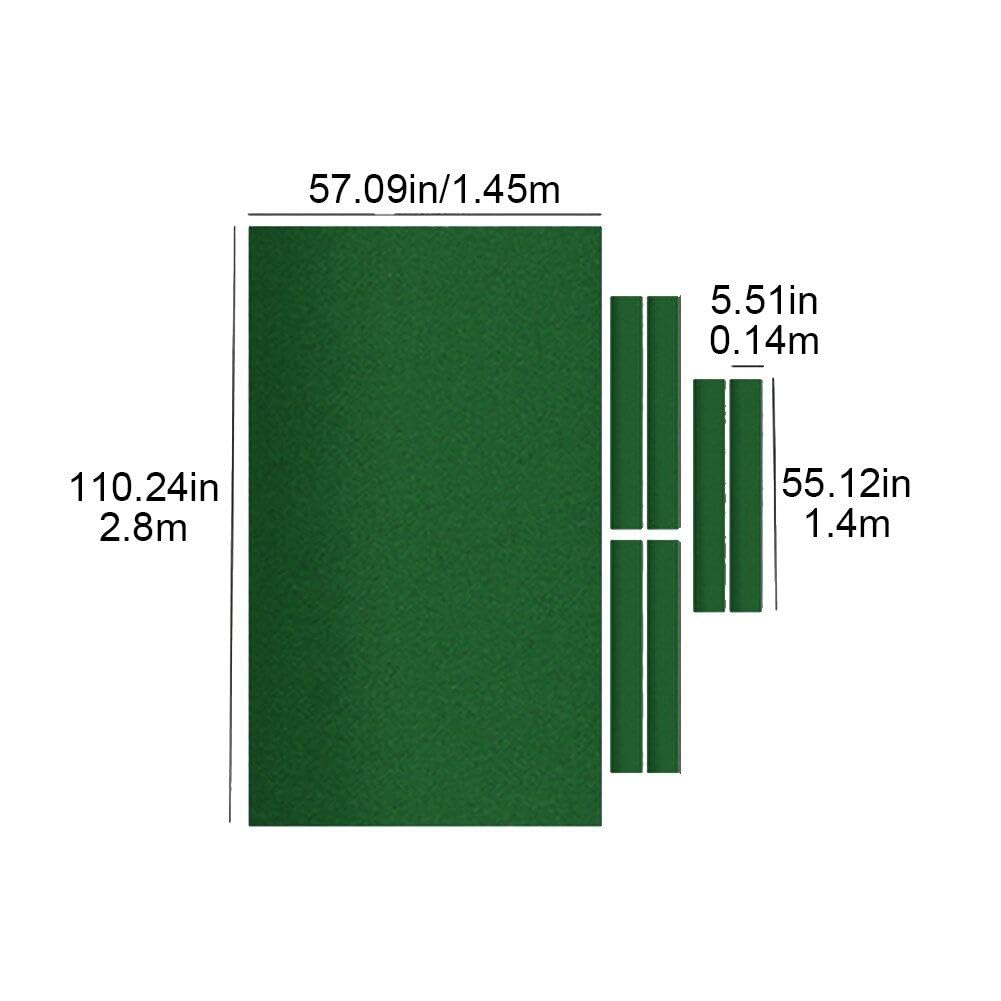 1set 9ft Biliardo Tovaglia Biliardo con Strisce di Cuscino Panno Biliardo in Feltro Premium Copertura per Tavolo Biliardo Panno Biliardo in Feltro Set