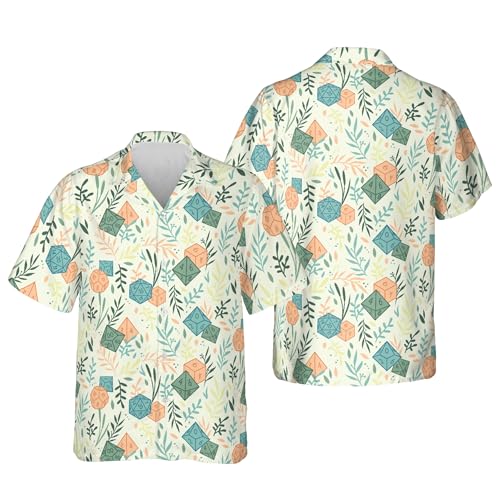 Image of Men's Hawaiian Wrinkle Free Short Sleeve Button Down Funny Tropical Floral Beach Vacation Shirt