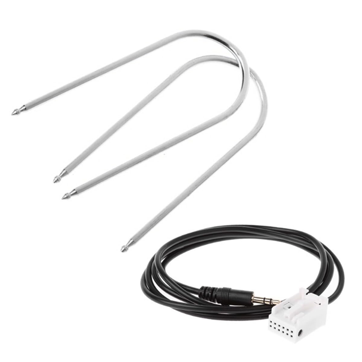 Car AUX Adapter Cable, Car O AUX Auxiliary Cable Vehicle Radio Stereo Accessories with Radio Removal Tools Replacement for 307 308 407 C2 C5-image-9