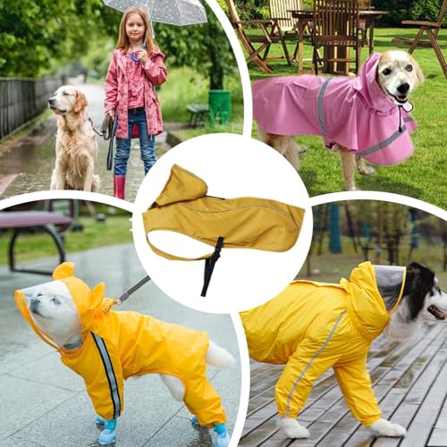 Veste de pluie pour chiens imperméable à capuche ajustable réfléchissante - 5