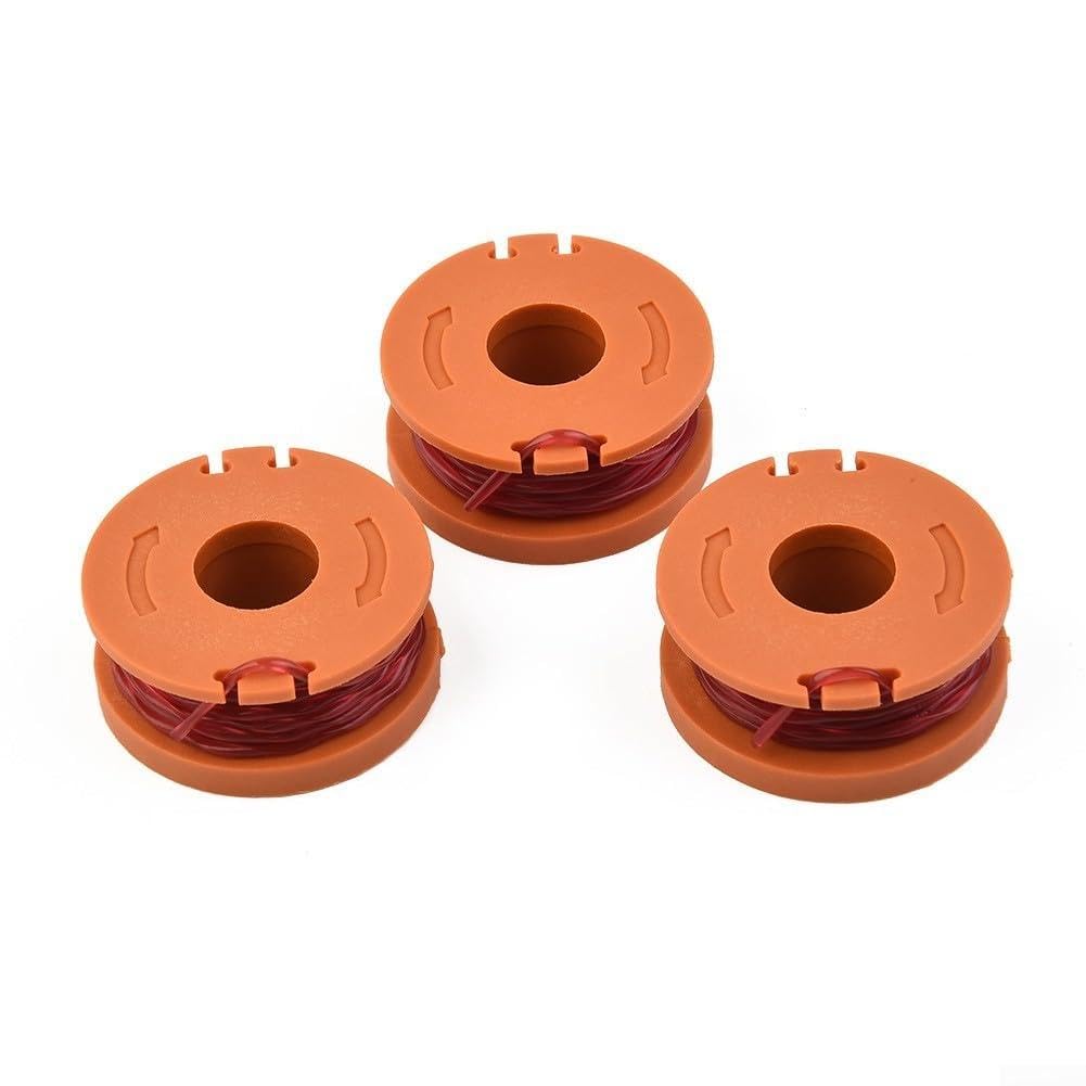 Bobine de Rechange pour Fil de débroussailleuse, Ensemble de bobines de Fil de Coupe for modèles 18 V, Alimentation Automatique, Lot de 3
