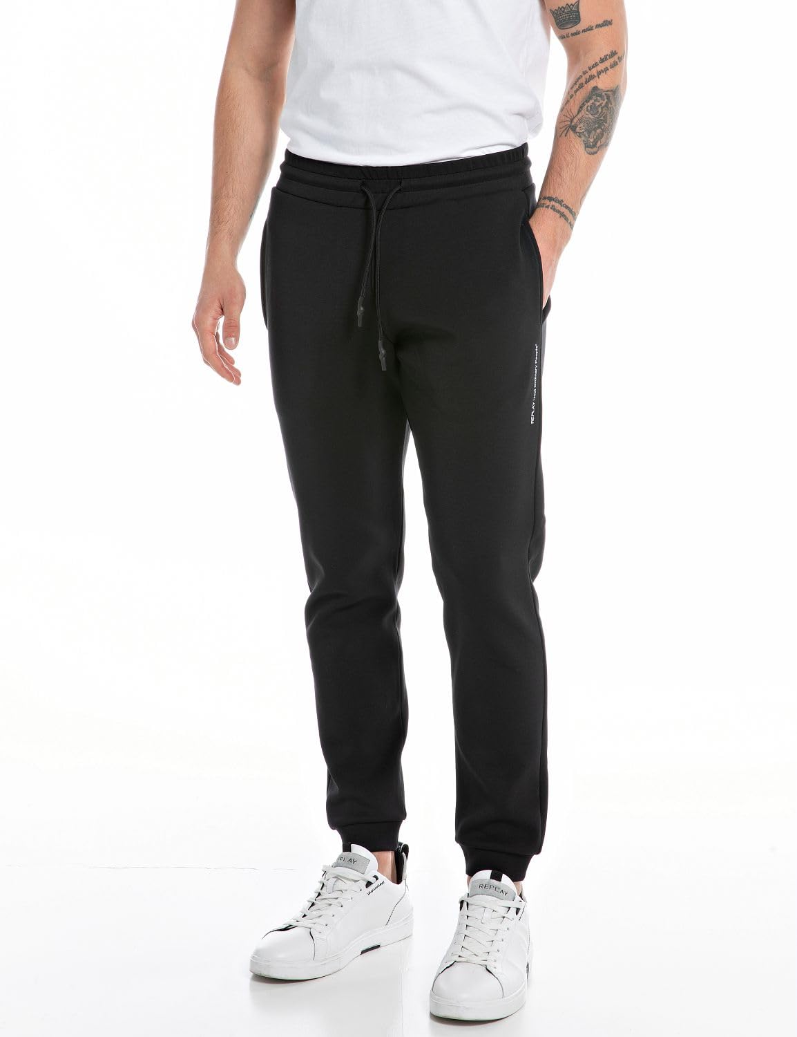 Replay Men's Stretch Trousers, Black 098 (Black), XS