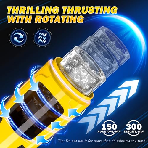 Image of Cafatop Male Masturbator Sex Toys for Men,AI-Connected Thrusting & Rotating | Automatic Electric Pocket Pussy, Quiet USB Rechargeable Waterproof Stroker with APP Control, Adult Sex Toys for Men Couples