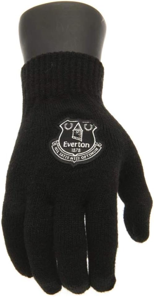 Everton F.C. Official Everton Black Crest Gloves