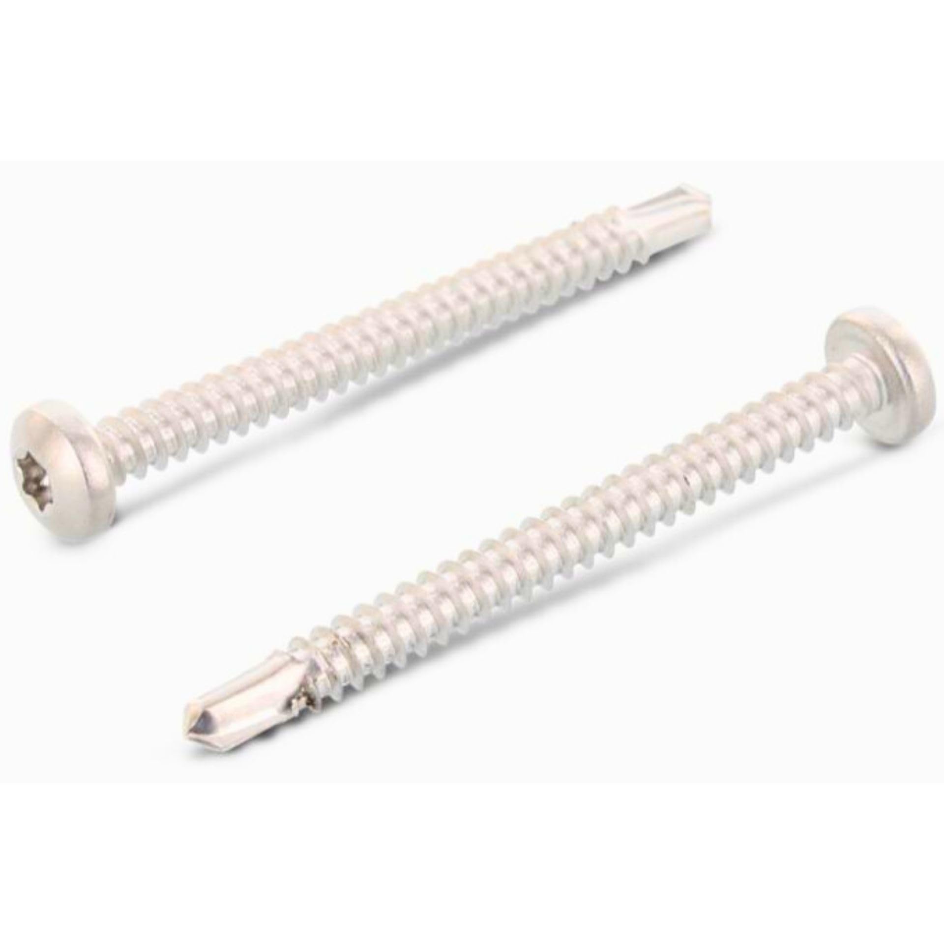 Lamiera – Viti 6,3 × 100 mm – Testa bombata – DIN 7504 Forma M – TX30 (esagono incassato) – Acciaio inox A2 – 200 pezzi