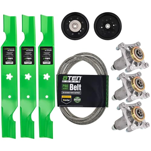 8TEN Deck Rebuild Kit for Husqvarna Poulan 54 inch Z254 541ZX Zero Turn Mowers Blade Spindle Belt Idler