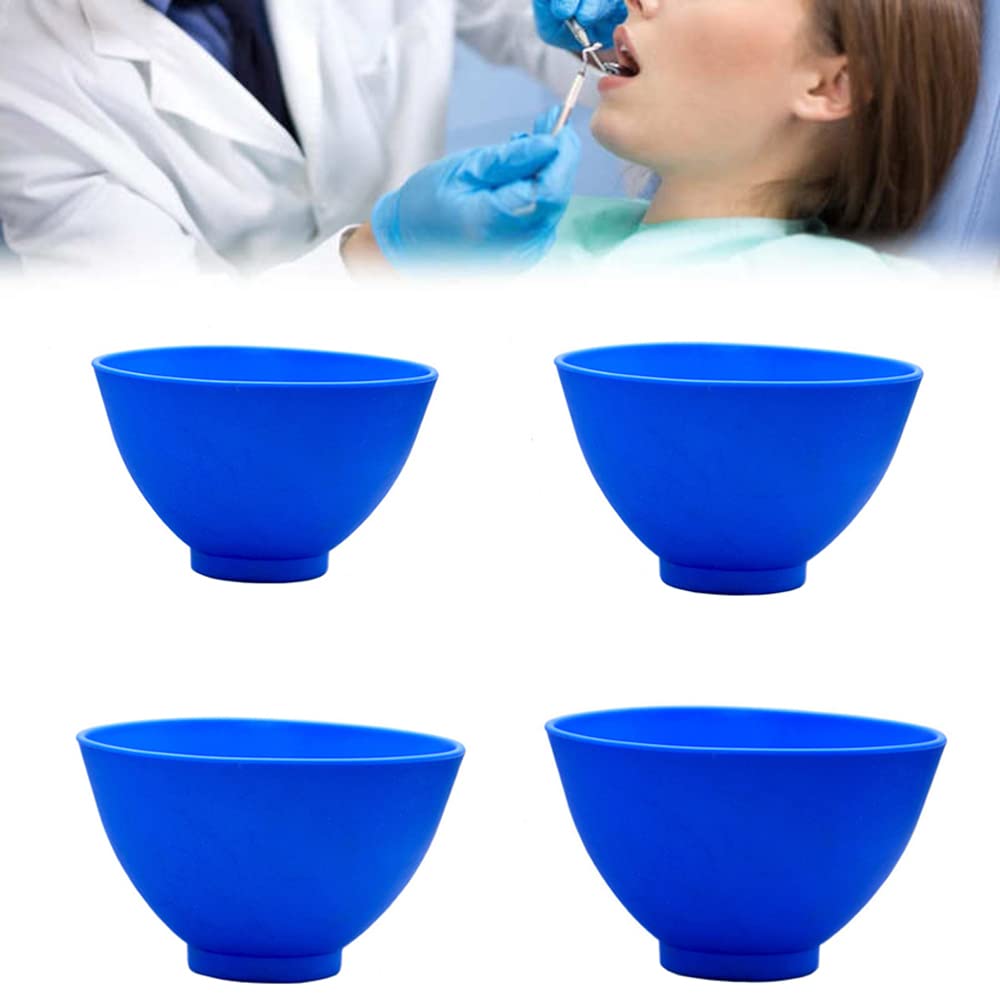 3Pcs Silicone Flessibile Gomma Impressione Misto Alginato Ciotola Miscelazione Ciotole Blu, XL