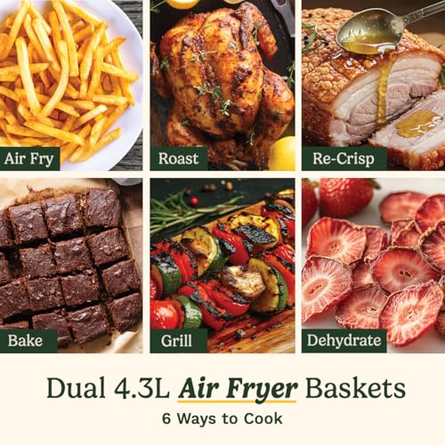 13.6L Tri Zone Air Fryer & Oven, Dual Basket - Image 6