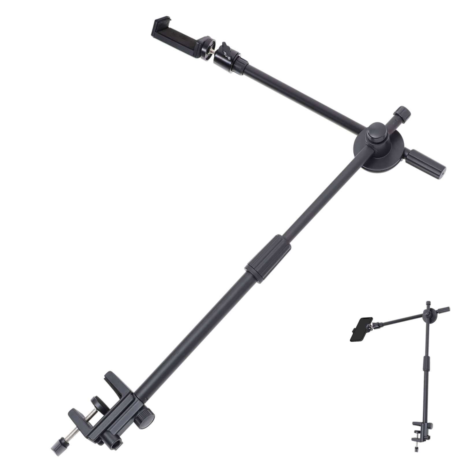 Support de Téléphone Réglable 360 Degrés en Abs et Métal, Support Suspendu sans Mains pour Téléphone Portable, pour Tête de Lit et Vidéo