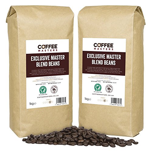 Coffee Masters Mezcla Exclusiva de Granos de Café Espresso 100% Arábigo (4x1kg)
