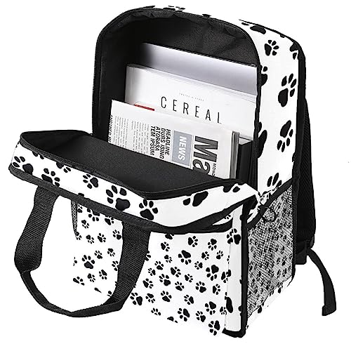 Sac à dos pour garçons noir imprimé pattes - Fini le mal de dos