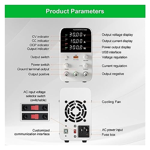 Alimentation de laboratoire CC APS3010H régulée et ajustable pour PC