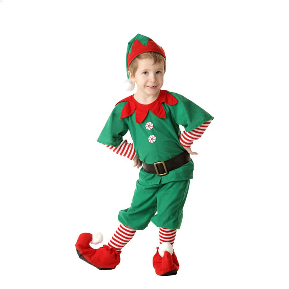 Cosplayfly Children Adult Boy Christmas Elf Costumes Cosplay Dance Party Halloween Christmas Costumes