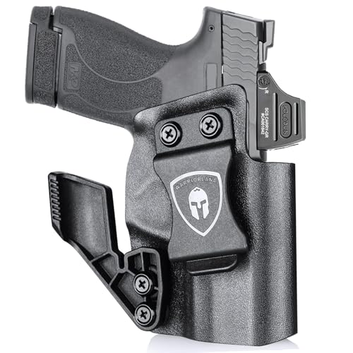 WARRIORLAND IWB Kydex w/Claw & Optics Cut, Compatible with S&W M&P Shield Plus/Shield M2.0 / Shield 9mm/.40 3.1'' Barrel, Inside Waistband Concealed Carry, Adj. Posi-Click Retention & Cant, Right