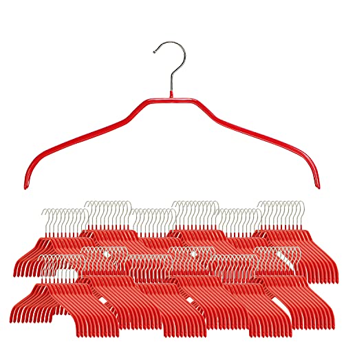 MAWA - Percha para Ropa, Acero, Color Rojo