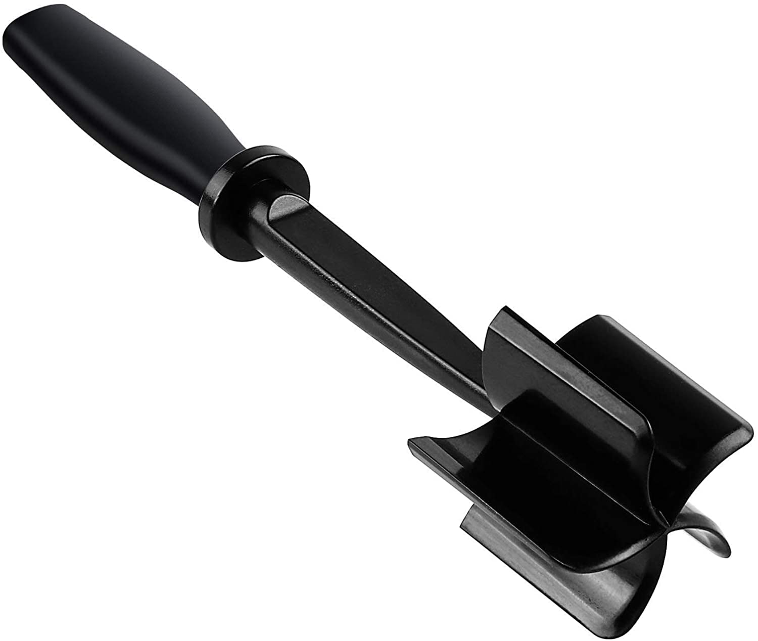 2PCS Meat Chopper,ground meat masher, Multifunctional Heat Resistant Masher and Mix Chopper for Hamburger Meat, Ground Beef, Turkey and More,Potato Masher (Black)